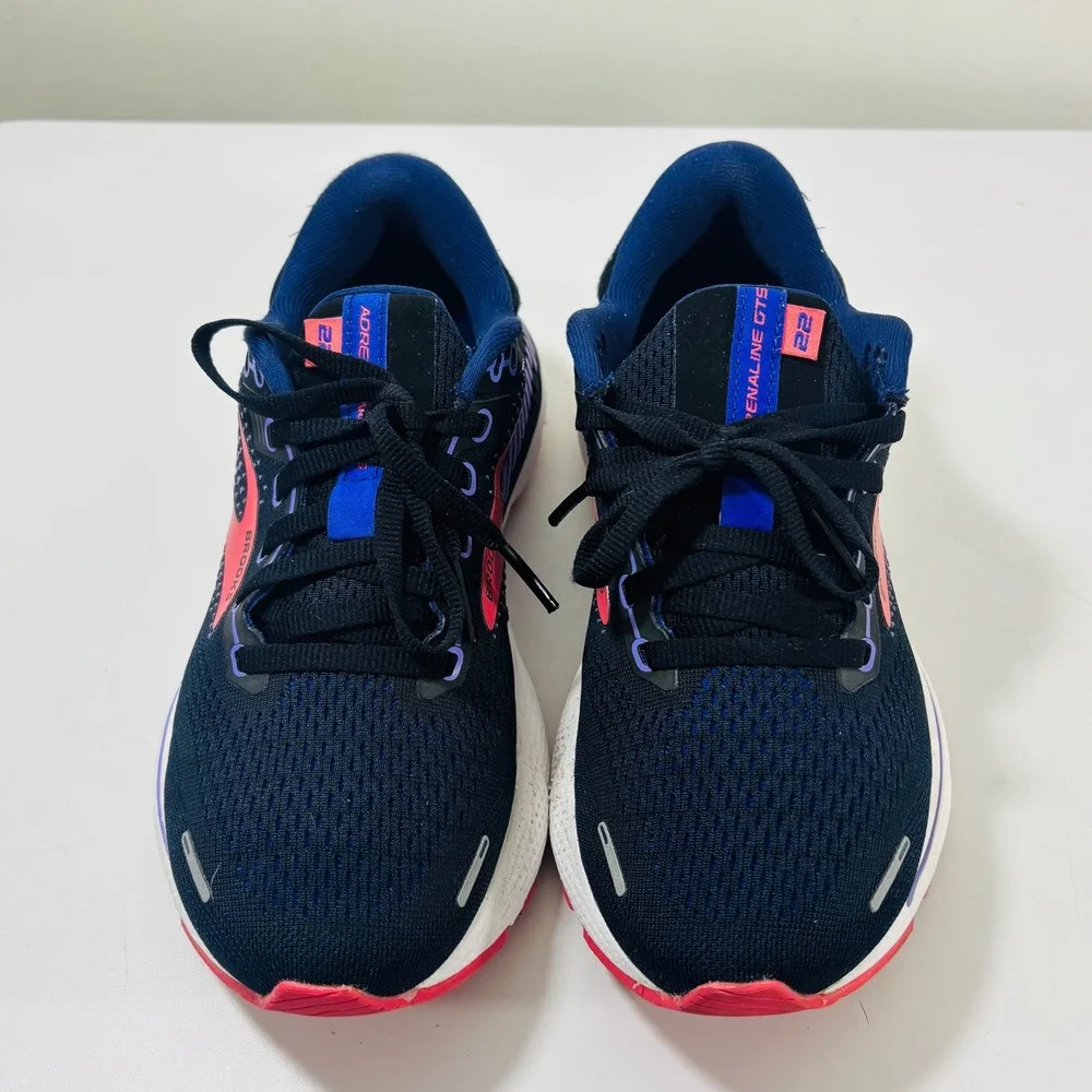 Brooks Adrenaline GTS 22 Black/Purple/Pink 1203531B080 Women Running Shoes 6.5 - Picture 4 of 10